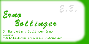 erno bollinger business card